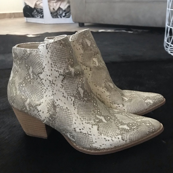 coconuts snakeskin booties
